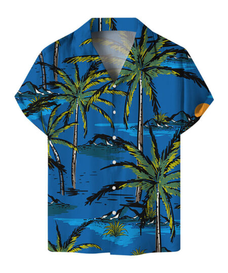 Men's short sleeve Hawaiian T-shirt Beach T-shirt