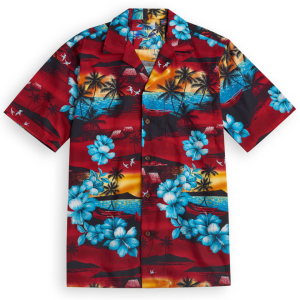 Sunset Red Hawaiian Shirt