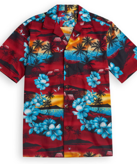 Sunset Red Hawaiian Shirt