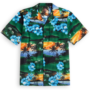 Sunset blue Hawaiian shirt Fanshubus