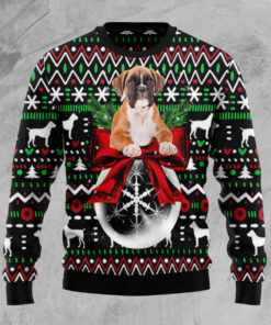 Boxer Xmas Ball Ugly Christmas Sweater