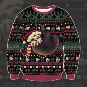Slo Ho Ho Sloth Ugly Christmas Sweater