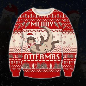 Merry Ottermas Ugly Christmas Sweater