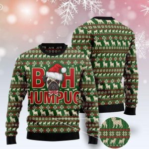 Dog Pug Bah Humbug Ugly Christmas Sweater