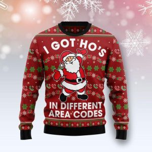 I Got Hos In Different Area Codes Ugly Christmas Sweater