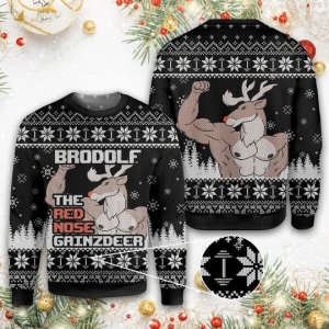 The Red Nose Gainzdeer Ugly Christmas Sweater