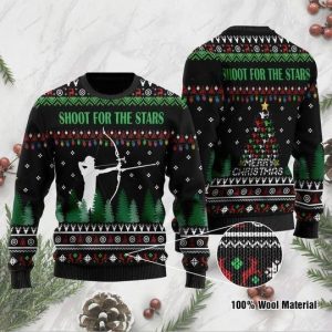 Shoot For The Stars Huting Ugly Christmas Sweater