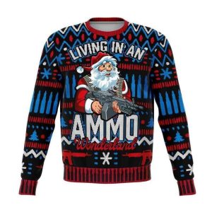 Santa Claws Ammo Wonderland Ugly Christmas Sweater