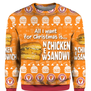 Chicken Sandwich Ugly Christmas Sweater