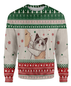 No Kiss Cat Meow Ugly Christmas Sweater