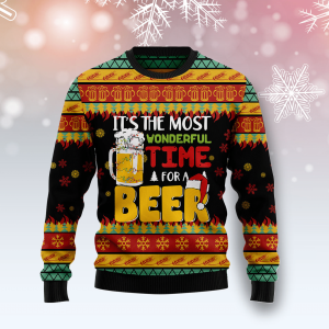 Its The Most Wonderful Time For A Beer Ugly Christmas Sweater