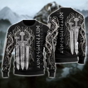 Viking Sword Ugly Christmas Sweater