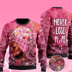 Breast Cancer Awareness Ugly Christmas Sweater