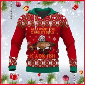 All I Want For Christmas Is A Big Fish Ugly Christmas Sweater