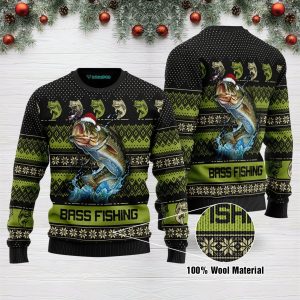 Bass Fishing For Ugly Christmas Sweater