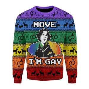 Move Im Gay Ugly Christmas Sweater