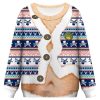 Funny Faux Belly Ugly Christmas Sweater