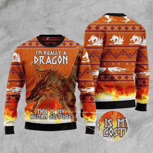 Im Really A Dragon Ugly Christmas Sweater