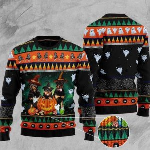 Halloween Rottweiler Ugly Christmas Sweater