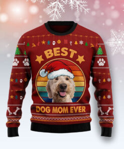 Goldendoodle Best Dog Mom Ever Ugly Christmas Sweater