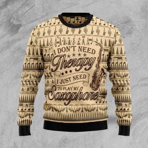 Saxophone Lover  Ugly Christmas Sweater