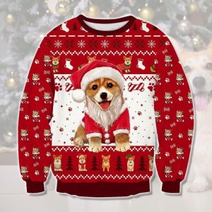 Merry Corgi Dog Corgmas Ugly Christmas Sweater