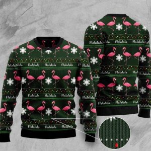 Fa La La La Flamingo Ugly Christmas Sweater