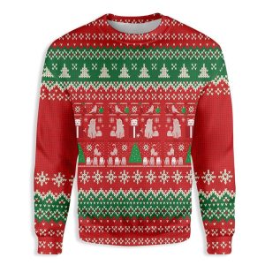 Cat Christmas Present Ugly Christmas Sweater