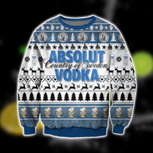 3D All Over Print Absolut Vodka Ugly Christmas Sweater