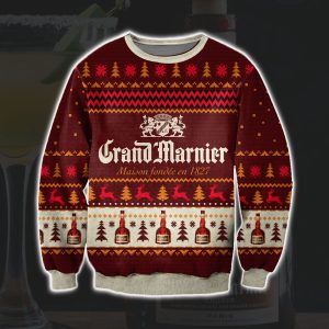 Grand Marnier Wine 3D Print Ugly Christmas Sweater