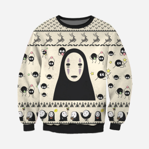 No- Face Knitting Pattern 3D Print Ugly Christmas Sweater