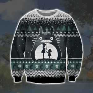 Totoro Spirited Away 3D Print Ugly Christmas Sweater