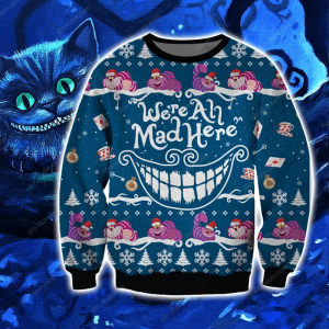 Cheshire Cat Knitting Pattern 3D Print Ugly Christmas Sweater