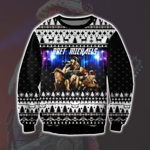 Bret Michaels 3D Print Ugly Christmas Sweater