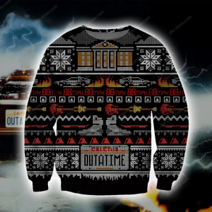 Back To The Future Knitting Pattern 3D Print Ugly Christmas Sweater