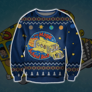 The Magic School Bus 3D Print Ugly Christmas Sweater