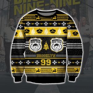 Brooklyn 99 3D Knitting Pattern Print Ugly Christmas Sweater