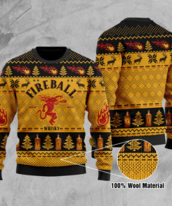 Fireball Cinnamon 3D Printed Ugly Christmas Sweater