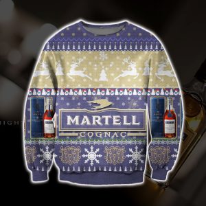 Martell Cognac Knitting Pattern 3D Print Ugly Christmas Sweater