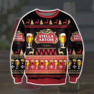 Stella Artois Beer 3D All Over Print Ugly Christmas Sweater