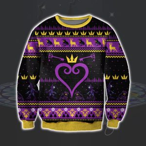 Kingdom Hearts Knitting Pattern 3D Print Ugly Christmas Sweater