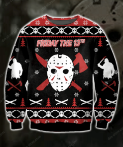 Jason- Friday The 13Th Knitting Pattern 3D Print Ugly Christmas Sweater