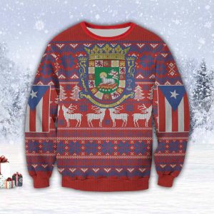 Puerto Rico 3D All Over Print Ugly Christmas Sweater