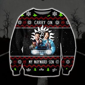 Supernatural Carry On My Wayward Son Ugly Christmas Sweater