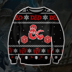 Dungeons & Dragons 3D Print Ugly Christmas Sweater