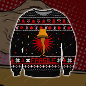 Fragile Knitting Pattern 3D Print Ugly Christmas Sweater