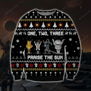 Praise The Sun Knitting Pattern 3D Print Ugly Christmas Sweater