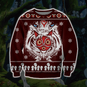 Princess Mononoke 3D Print Ugly Christmas Sweater