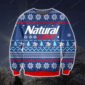 Natural Light Knitting Pattern 3D Print Ugly Christmas Sweater
