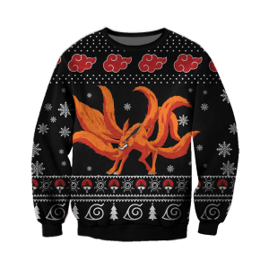 Naruto- Kurama Knitting Pattern 3D Print Ugly Christmas Sweater